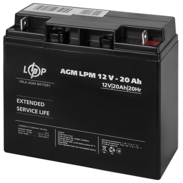УЦ Аккумулятор AGM LPM 12V - 20 Ah (14572)